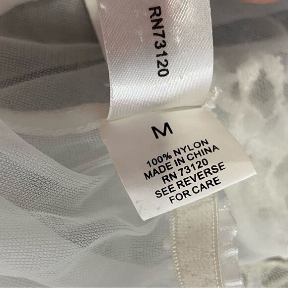 Frederick's Of Hollywood Babydoll Nightie Sheer White Bridal Coquette Medium - Picture 5 of 9